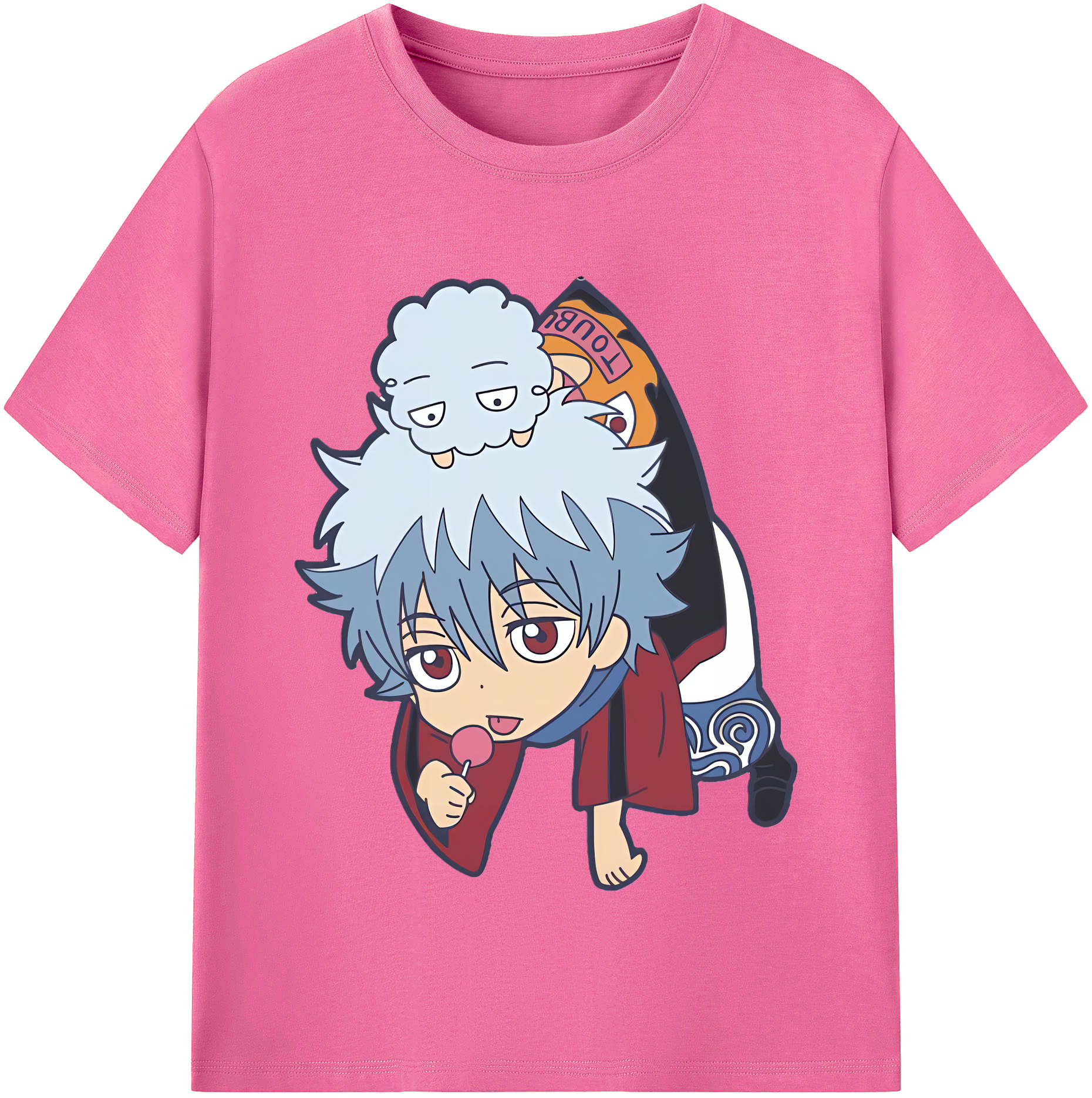（画像用） ぎんたま 坂田銀時（さかたぎんとき） 神楽 志村新八（しむら しんぱち） GINTAMA Sakata Gintoki Kagura Shimura Shinpachi レディースカジュアルプリントTシャツ（綿100％）